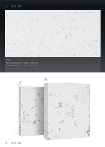 Artificial Calacatta Quartz Stone White Slab Price