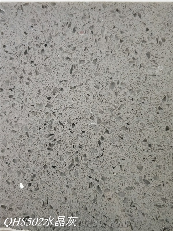 Artificial Quartz Stone Grey Slabs Wall Tiles