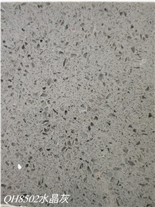 Artificial Quartz Stone Grey Slabs Wall Tiles