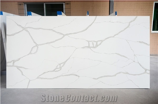 Artificial Stone Calacatta White Quartz Slabs