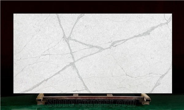 Artificial Stone Calacatta White Quartz Slabs
