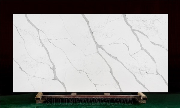 Artificial Stone Calacatta White Quartz Slabs