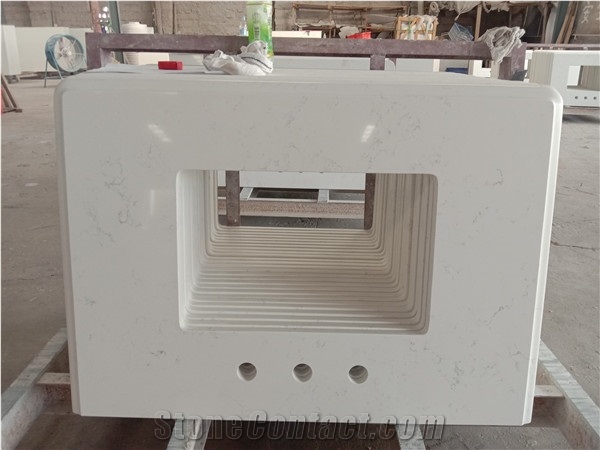 Artificial Stone Carrara White Quartz Countertop