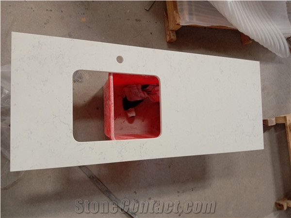Artificial Stone Carrara White Quartz Countertop