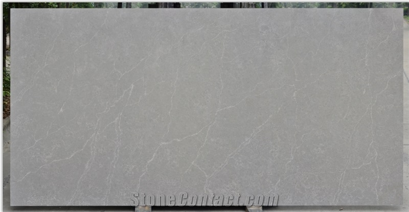 Artificial Stone Grey Quartz Slabs Wall Tiles