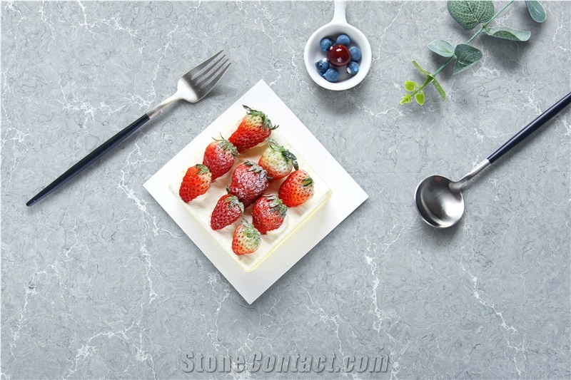 Blue Artificial Stone White Quartz Slabs Price