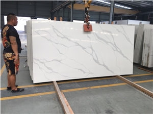 Bookmatch Calacatta Quartz Kitchen Slabs 2020 New