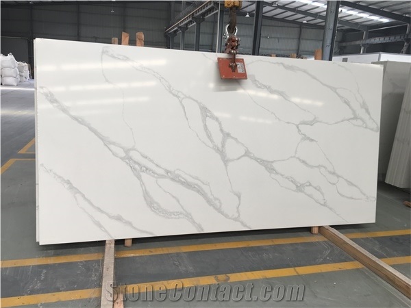 Bookmatch Calacatta Quartz Kitchen Slabs 2020 New