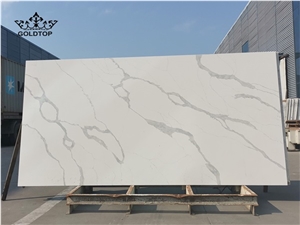 Caesarstone Big Pattern White Calacatta Quartz Slab