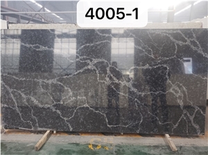 Caesarstone Black Clacatta Quartz Slab Polished