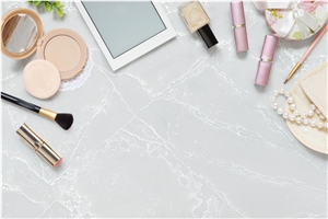 Caesarstone Light Grey Calacatta Quartz Stone Slab