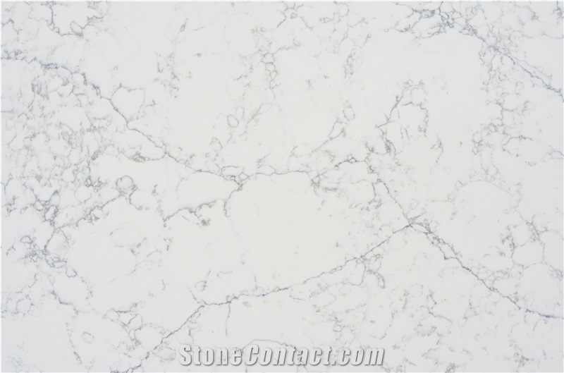 Calacatta Silver Quartz Stone For Bathroom Counter Top