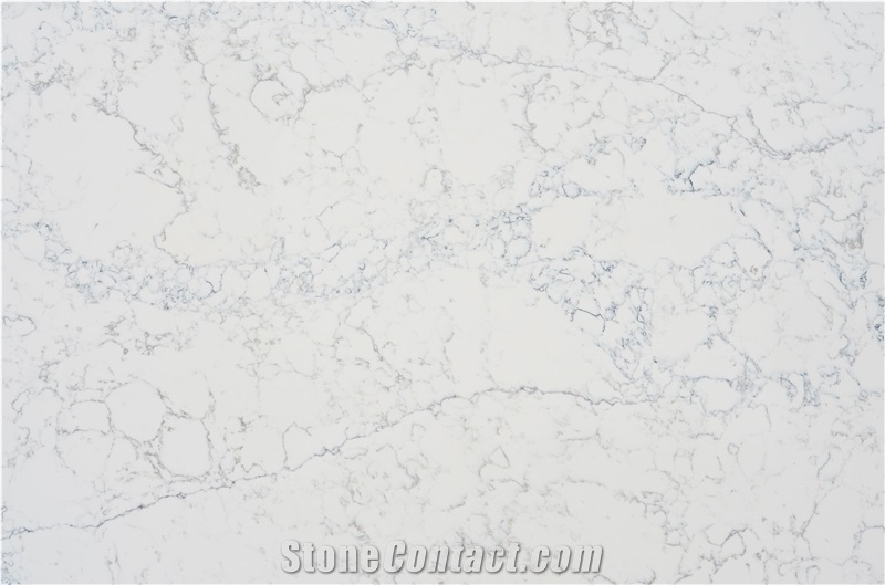 Calacatta Silver Quartz Stone For Bathroom Counter Top