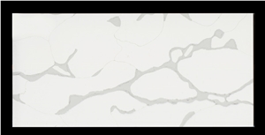 Calacatta White Quartz Countertop Slab
