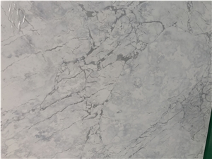 Calacatta White Quartz Stone for Bathroom Counter Top