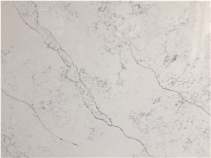 Calacatta White Quartz Stone for Bathroom Counter Top