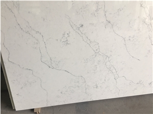 Calacatta White Quartz Stone for Bathroom Counter Top