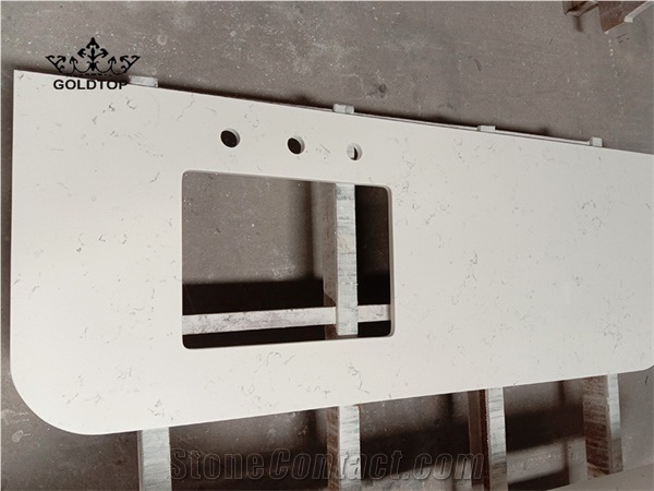Carrara White Quartz Countertops for Bath