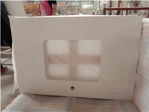 Carrara White Quartz Kitchen Countertops