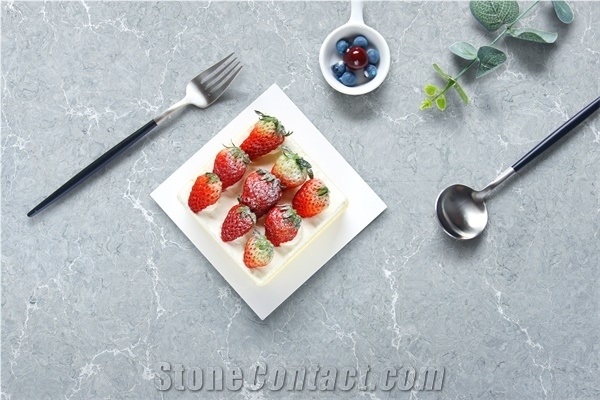 Ceasarstone Grey Solid Surface Slabs Quartz Stone