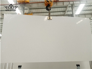Ceasarstone Sparkle White Quartz Slabs Tiles