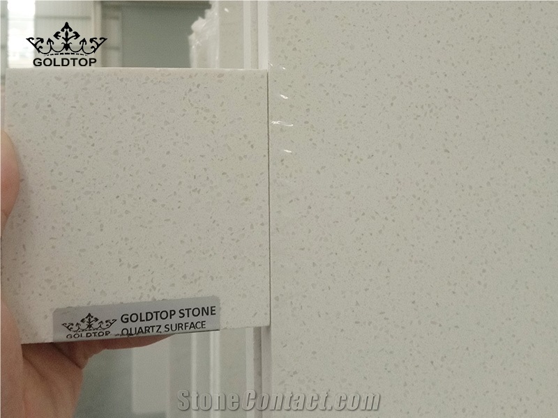 Ceasarstone Sparkle White Quartz Slabs Tiles