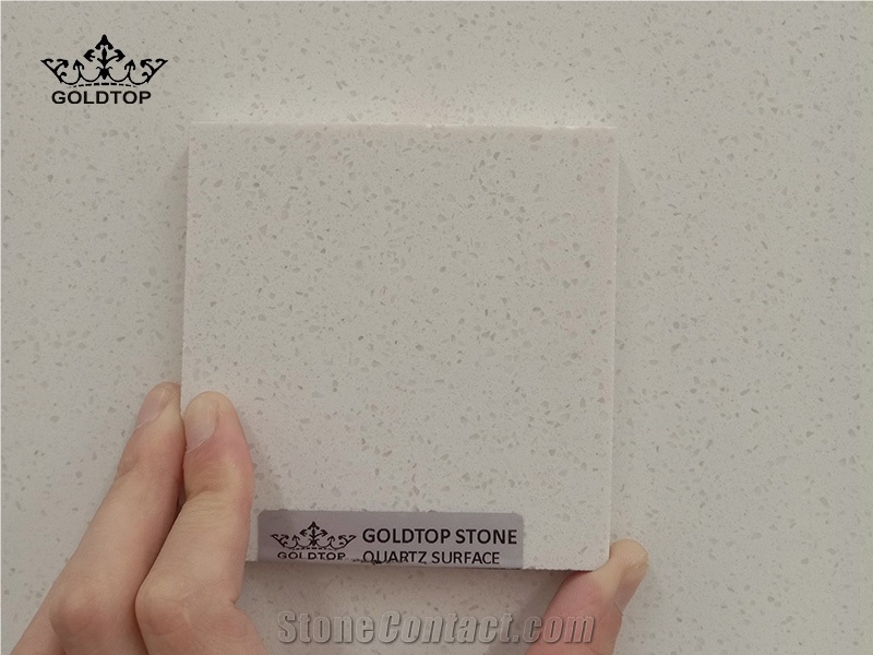 Ceasarstone Sparkle White Quartz Slabs Tiles
