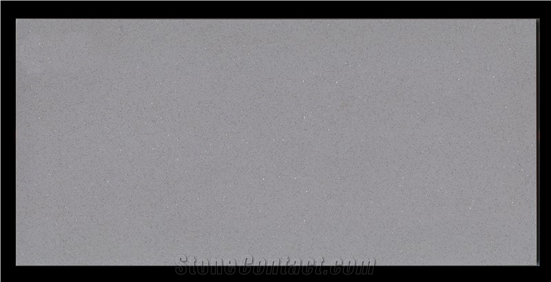 Crystal Grey Galaxy Quartz Bathroom Slabs