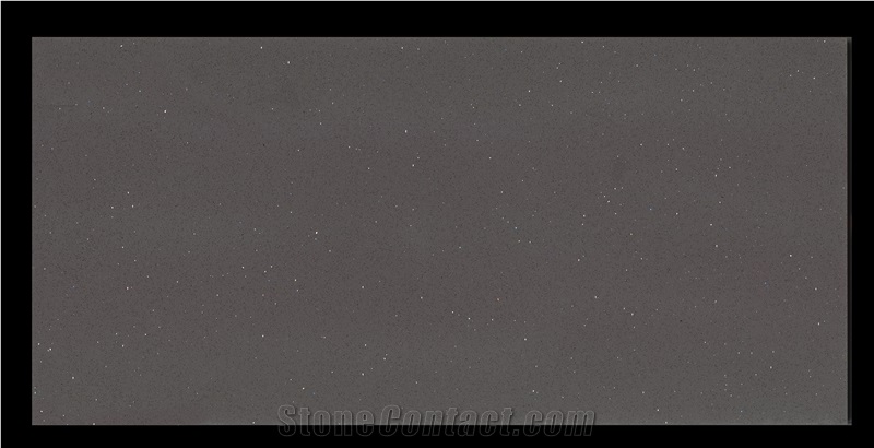 Crystal Grey Galaxy Quartz Bathroom Slabs