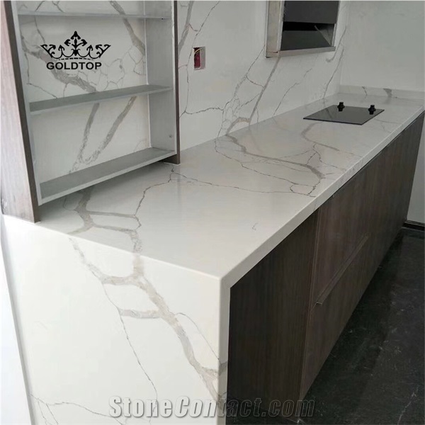 Goldtop Calacatta White Countertop for Kitchen