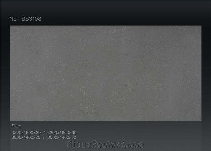 Goletop Supplier Grey Quartz Stone Slabs