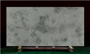 Grey Calacatta Bookmatched Veins Quartz Slabs