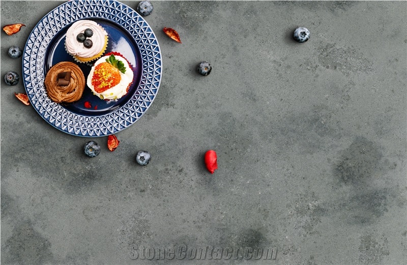 Grey Calacatta Quartz Stone Slabs for Bathroom Top