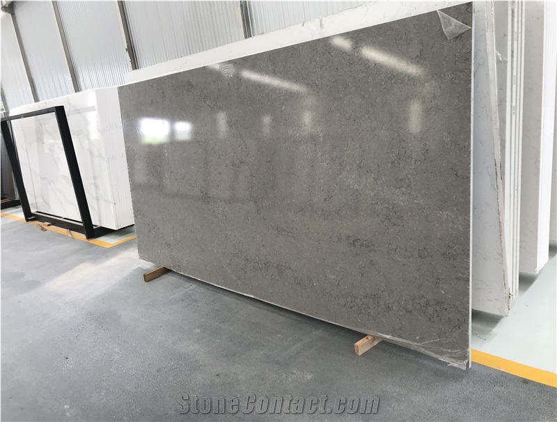 Hot Calacatta Grey Quartz Slabs for Countertops