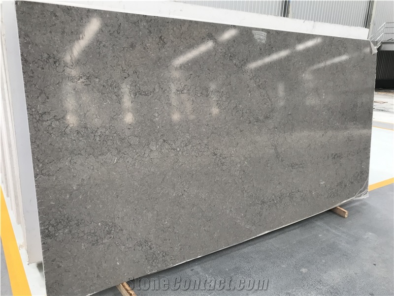 Hot Calacatta Grey Quartz Slabs for Countertops