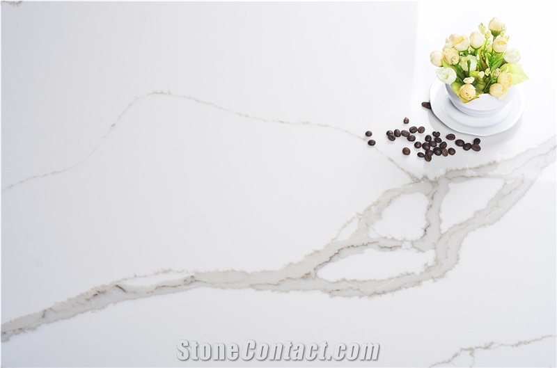 Kitchen Tiles Artificial Stone White Quartz Slabs