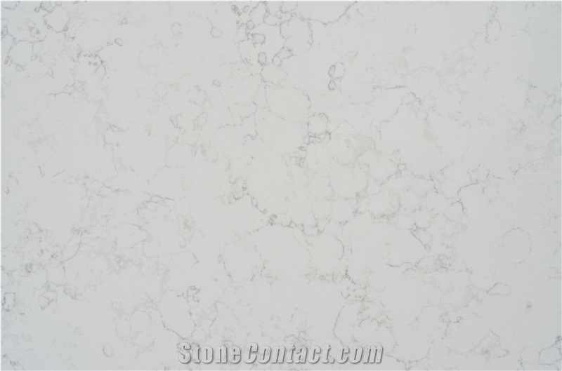 Light Grey Calacatta Quartz Slabs for Kitchen Top