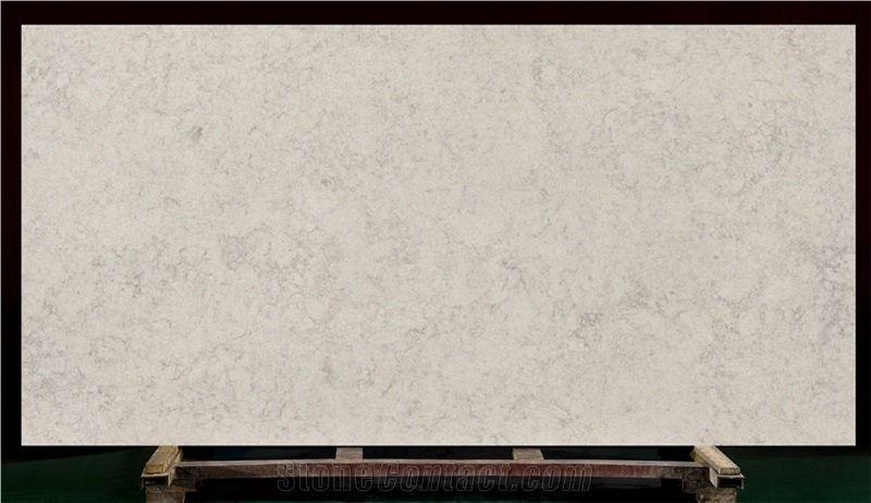 Light Grey Calacatta Quartz Slabs for Kitchen Top