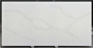 Light Veins Grey Calacatta Quartz Bathroom Slab