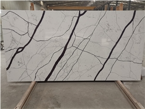 New White Calacatta Quartz Slab