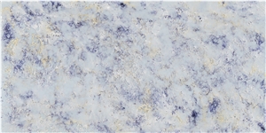 Polished Grey Vein Calacatta Quartz Kitchen Slab