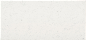 Polished White Vein Carrara Quartz Bathroom Slab