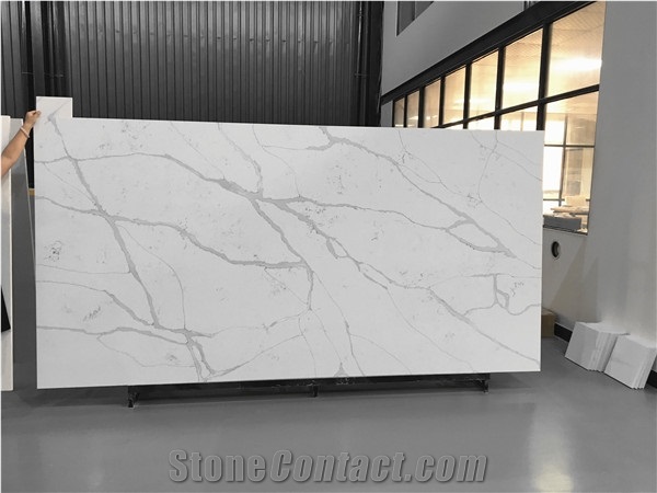 Quartz Stone White Calacatta Quartz Slabs