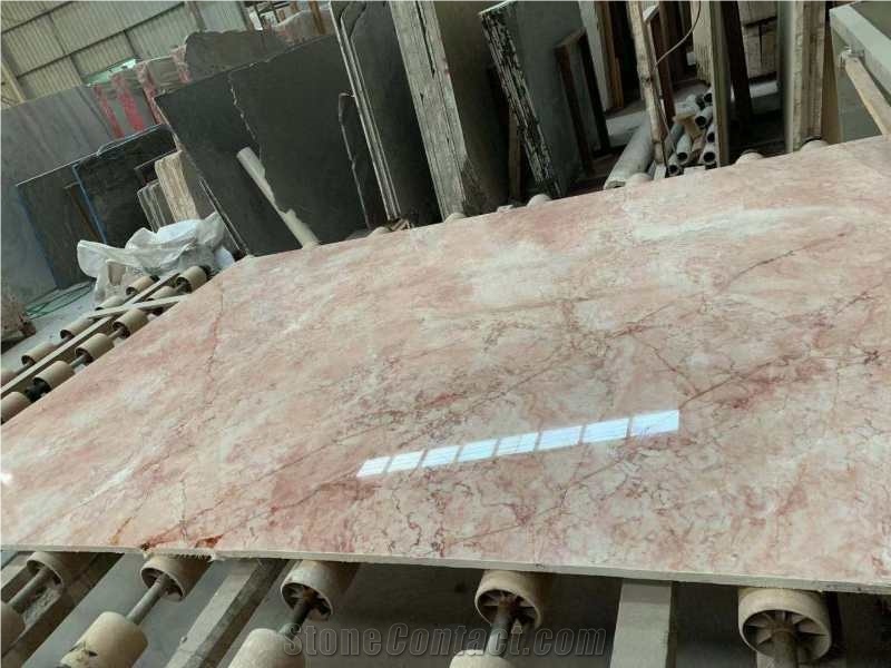 Rose Pattern Quartz Stone Slabs Wall Tiles