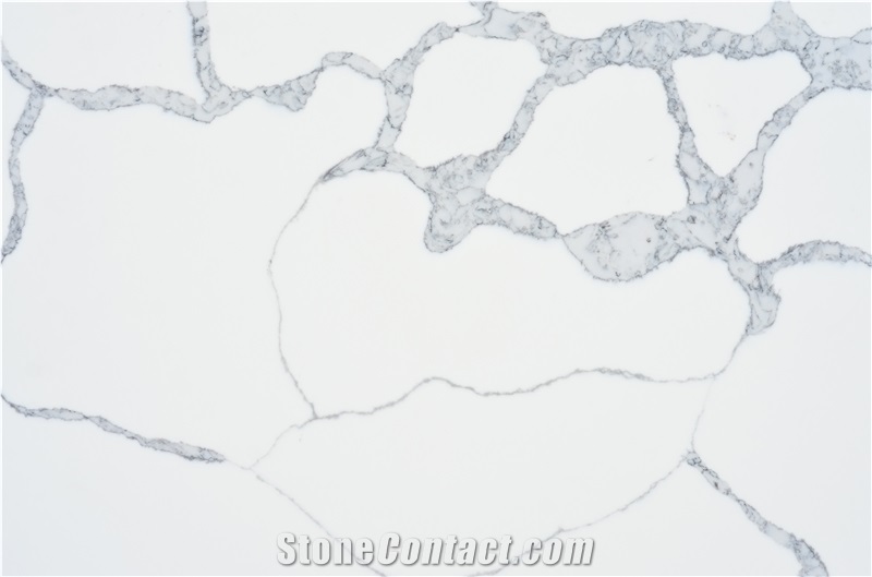 White Artificial Quartz Stone Slabs Wall Tiles