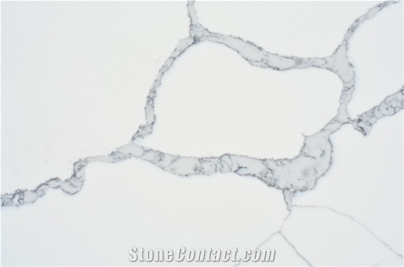 White Artificial Quartz Stone Slabs Wall Tiles