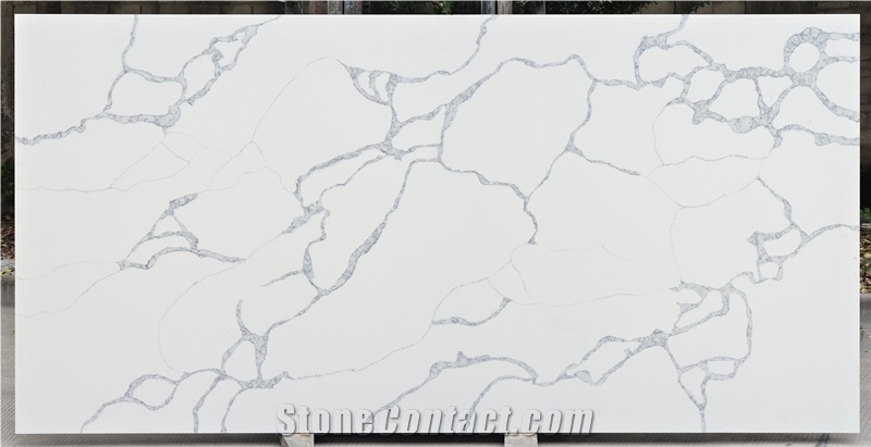 White Artificial Quartz Stone Slabs Wall Tiles