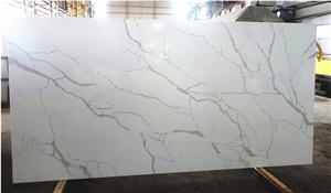 White Calacatta Quartz Slabs
