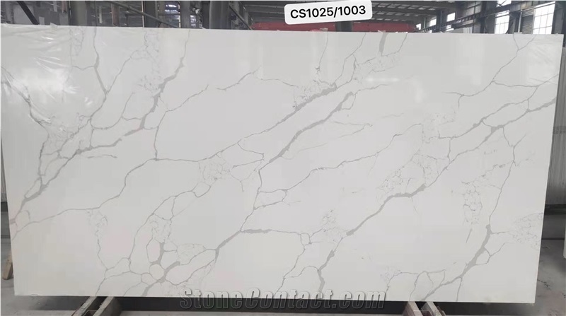 White Calacatta Quartz Slabs