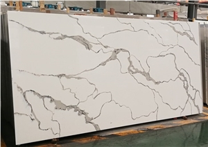 White Calacatta Quartz Slabs